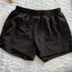 black running shorts